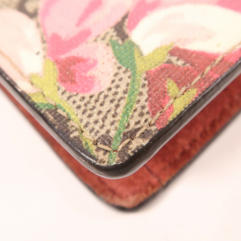 GUCCI 【激減優惠】塗層帆布/麂皮皮革Dionysus Super Mini Blooms銀扣鏈帶肩背袋-8