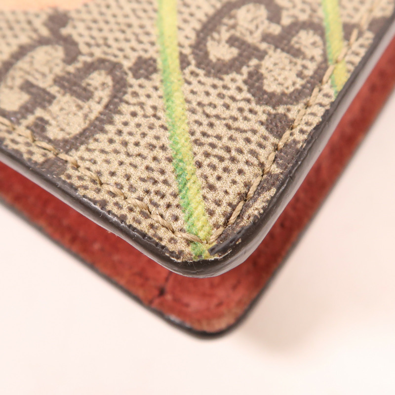 GUCCI 【激減優惠】塗層帆布/麂皮皮革Dionysus Super Mini Blooms銀扣鏈帶肩背袋-9