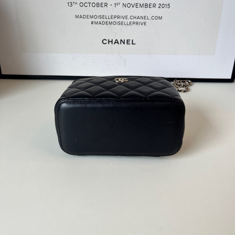 全配🈶️購證❤️ 香奈兒 #黑金 #手柄 #長盒子 #化妝包-3