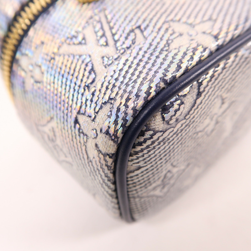 LOUIS VUITTON Monogram Coated Micro Vanity金扣手挽肩背兩用袋-9