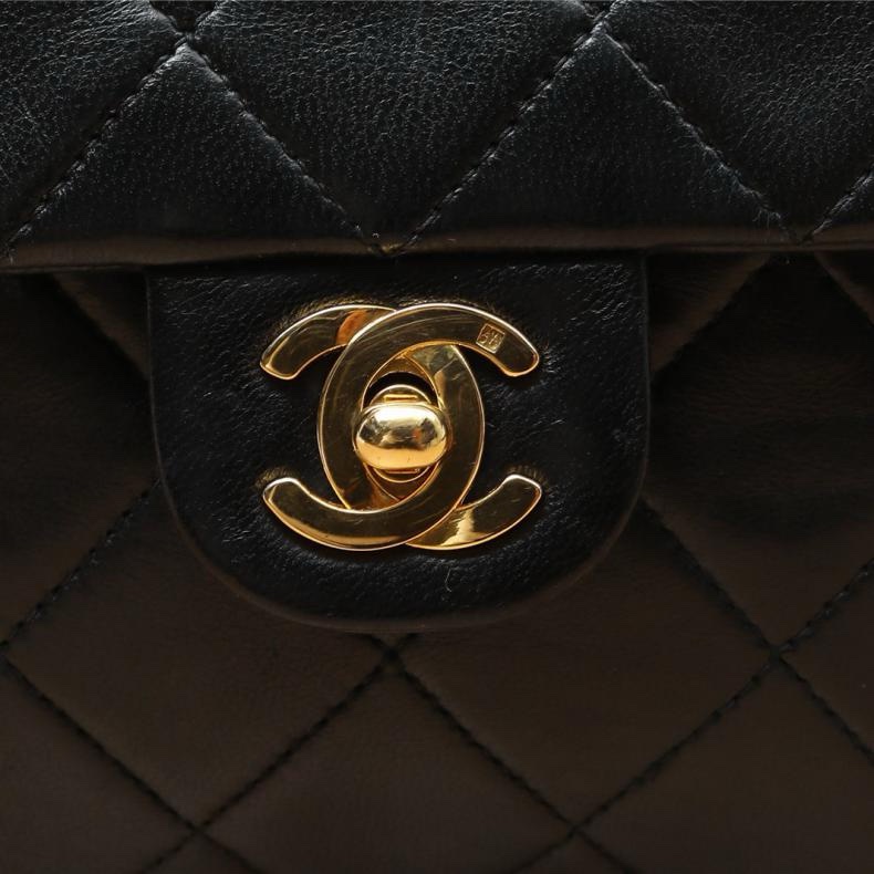 CHANEL(香奈兒) 中古 黑金羊方胖子20 黑色 黑色 2開-5