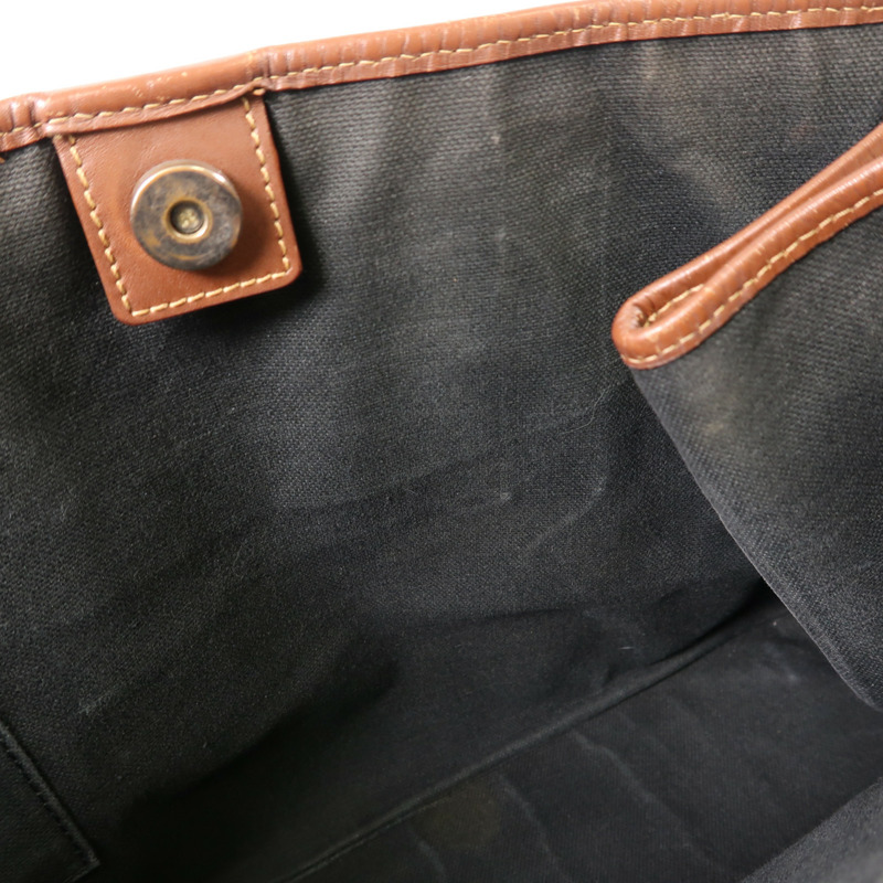 BURBERRY 塗層帆布/牛皮皮革Tote Bag銀扣手挽袋-14