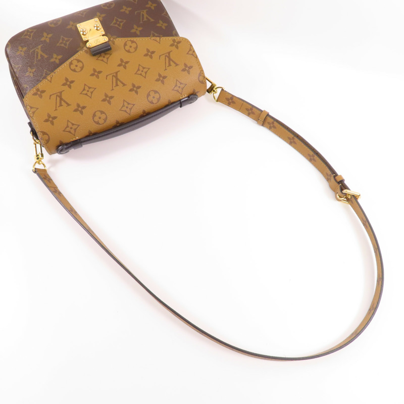 LOUIS VUITTON Monogram Reverse Pochette Metis金扣手挽肩背兩用袋-7