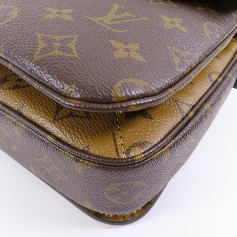 LOUIS VUITTON Monogram Reverse Pochette Metis金扣手挽肩背兩用袋-8
