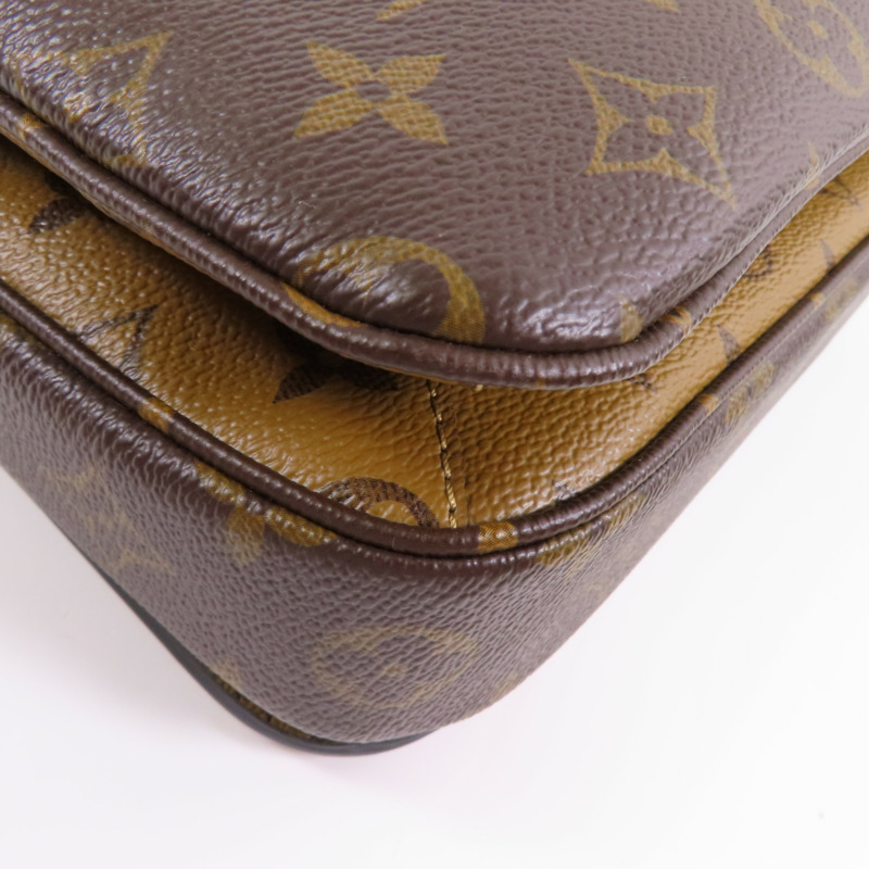LOUIS VUITTON Monogram Reverse Pochette Metis金扣手挽肩背兩用袋-9