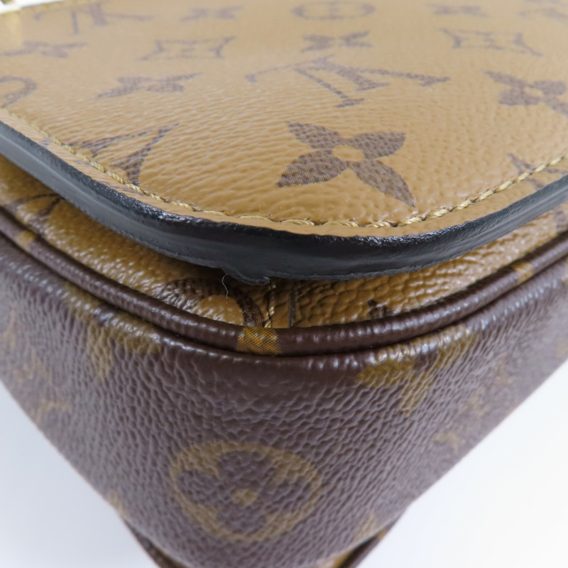 LOUIS VUITTON Monogram Reverse Pochette Metis金扣手挽肩背兩用袋-11