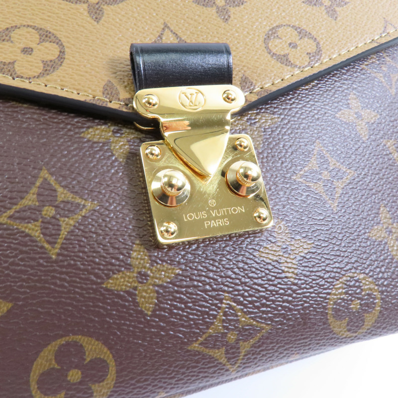 LOUIS VUITTON Monogram Reverse Pochette Metis金扣手挽肩背兩用袋-14