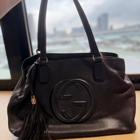Gucci 荔枝牛皮 流蘇Soho包