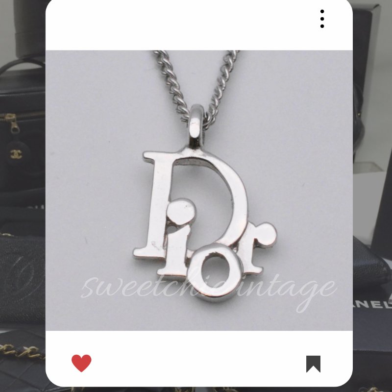 新品上架✨Dior Logo necklace 銀色氣質款頸鏈 經典DIOR 頸項款-8