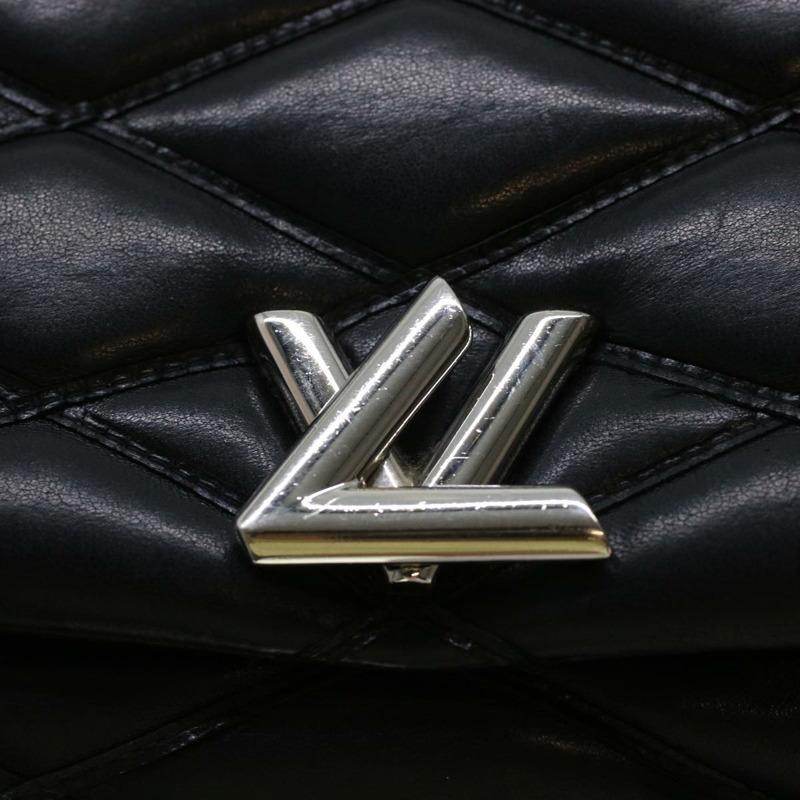 【日本直送】路易威登 (LOUIS VUITTON) 菱格紋 Martage 單肩包 小牛皮 黑色 M50216 LV Auth 41876V-18