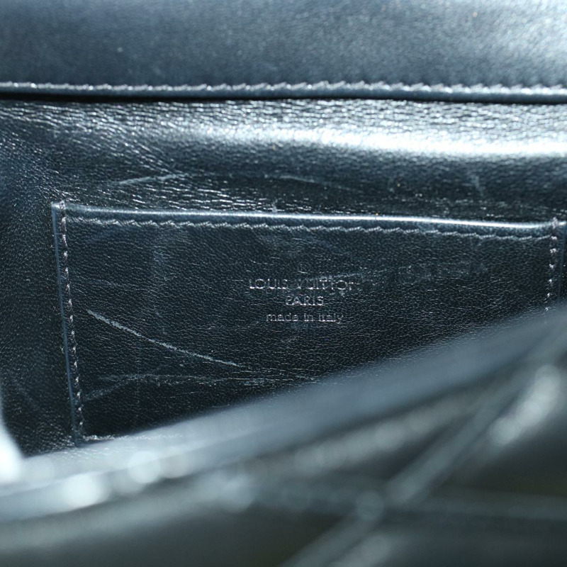 【日本直送】路易威登 (LOUIS VUITTON) 菱格紋 Martage 單肩包 小牛皮 黑色 M50216 LV Auth 41876V-19
