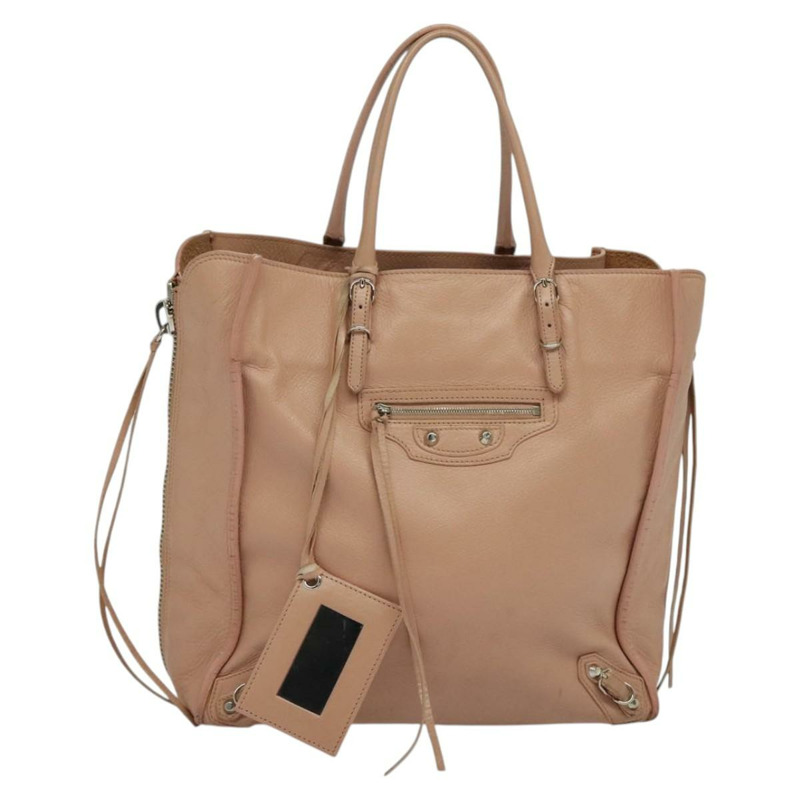 【日本直送】BALENCIAGA 迷你 Paper A4 手提包 皮革 粉紅色 357330 正品 am8223V-0