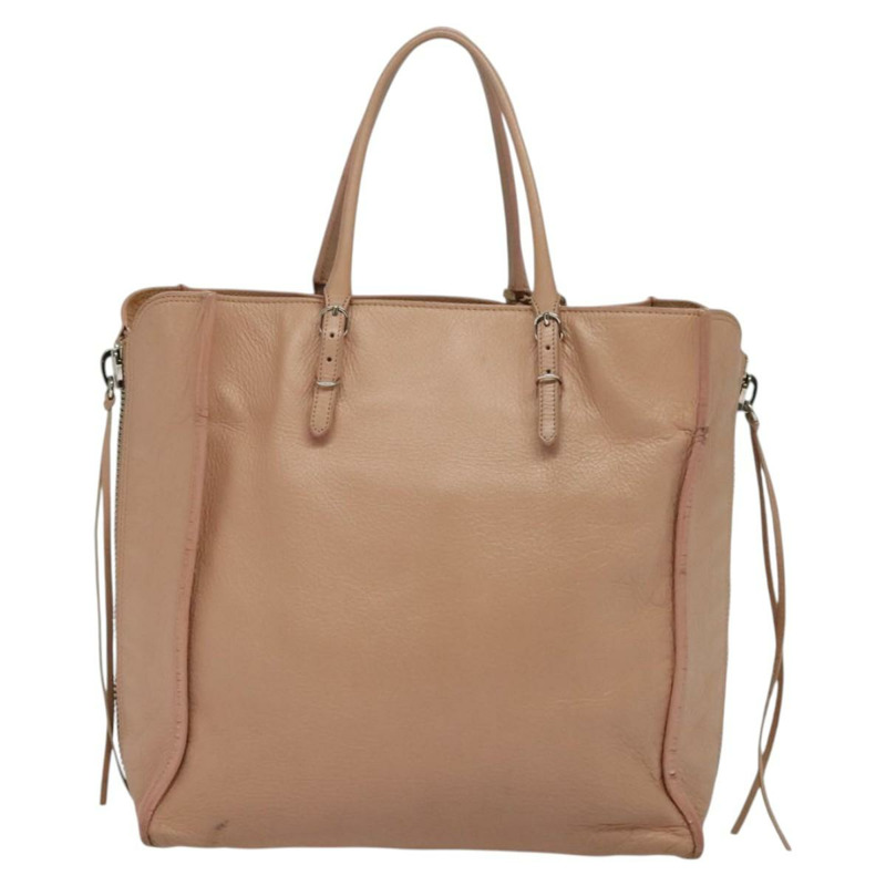 【日本直送】BALENCIAGA 迷你 Paper A4 手提包 皮革 粉紅色 357330 正品 am8223V-1