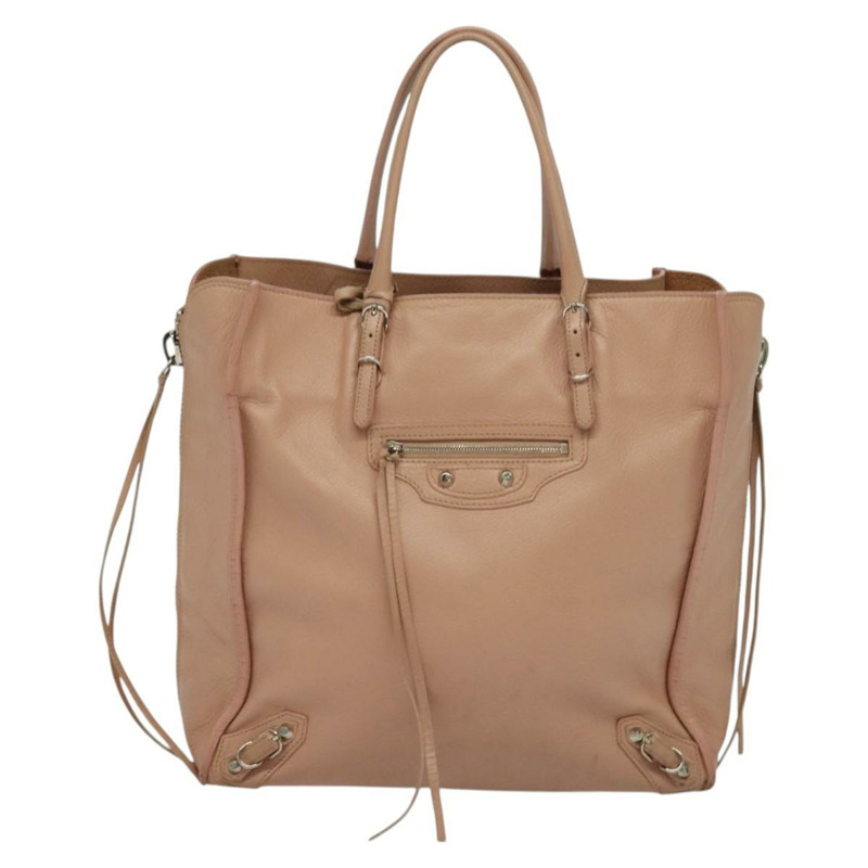 【日本直送】BALENCIAGA 迷你 Paper A4 手提包 皮革 粉紅色 357330 正品 am8223V-12