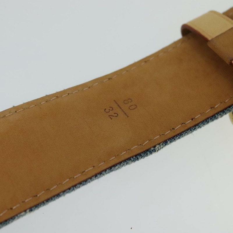 【日本直送】路易威登 Monogram 牛仔布腰帶 藍色 M6921U LV 正品 ki5763-16