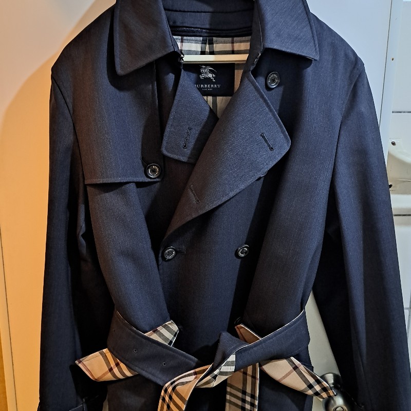 XL/全新未使用/Burberry London /頂級款/男神長版風衣-0