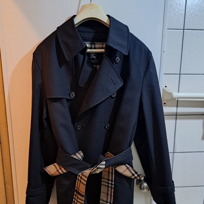 XL/全新未使用/Burberry London /頂級款/男神長版風衣-5