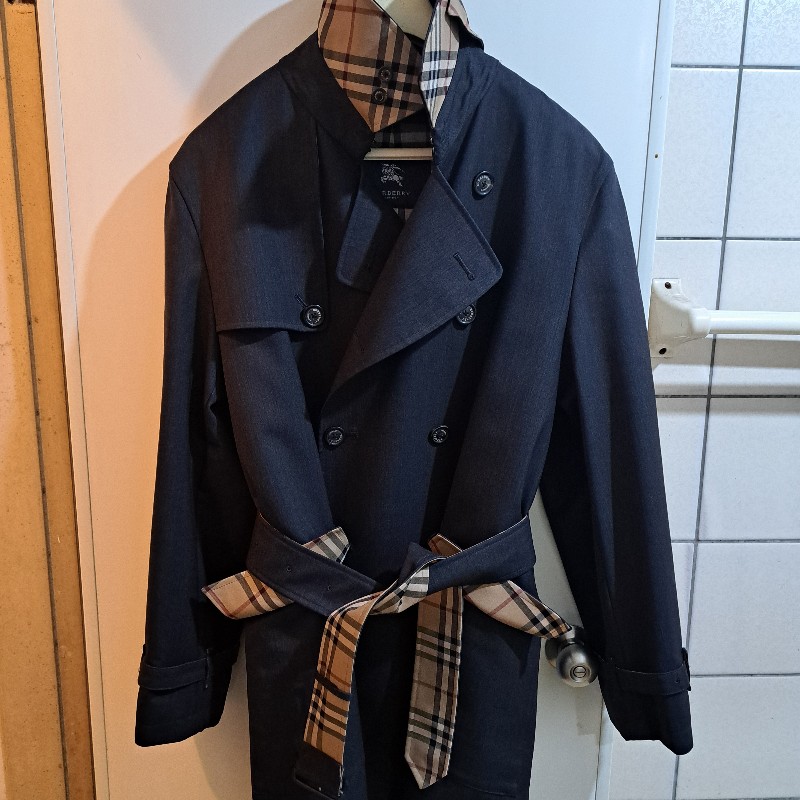 XL/全新未使用/Burberry London /頂級款/男神長版風衣-6