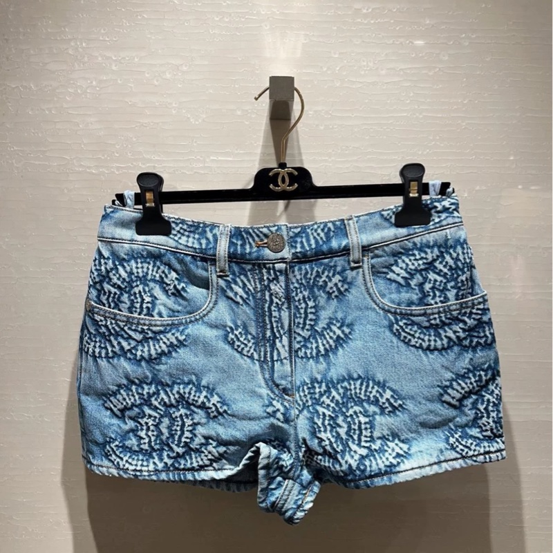 Chanel香奈兒牛仔短褲-0