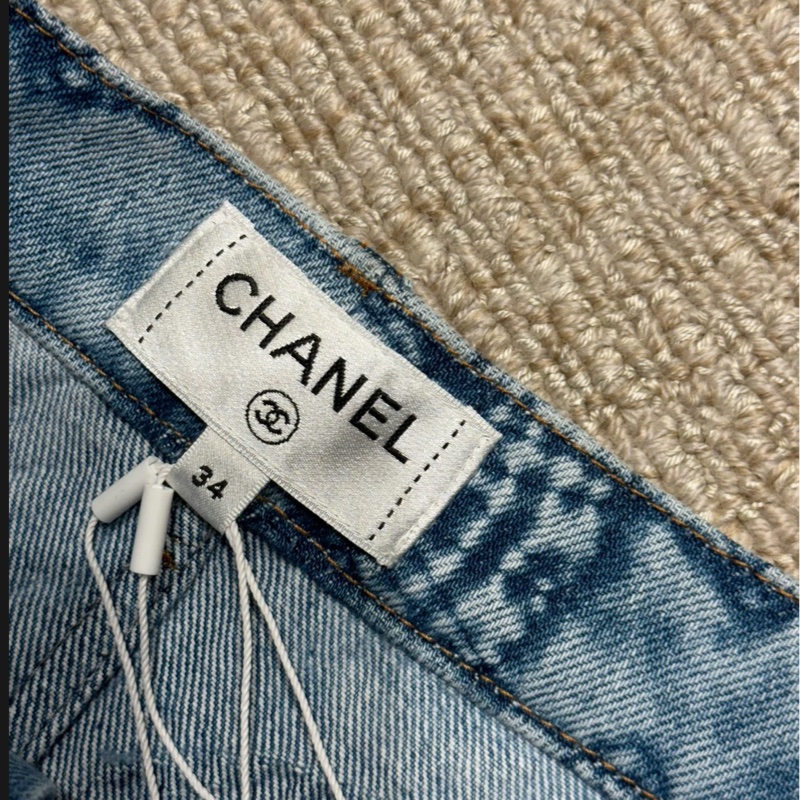 Chanel香奈兒牛仔短褲-5