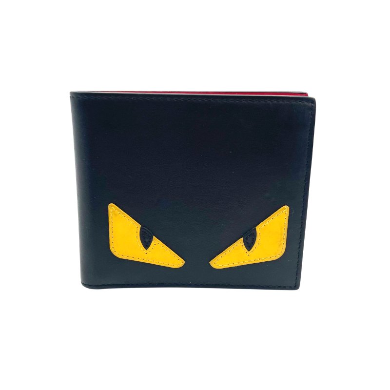 【美收精品】Fendi 經典黃眼怪獸短夾  B-137【隔月月中將轉賣至日本 上架期限30天】-0