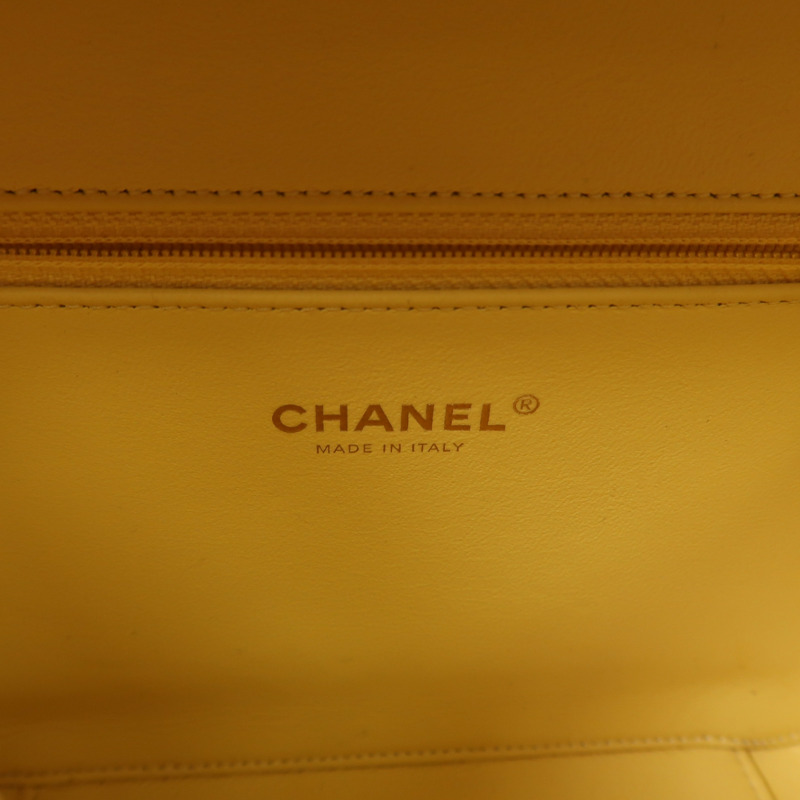 CHANEL 牛皮皮革Vanity Case金扣鏈帶手挽肩背兩用袋-5