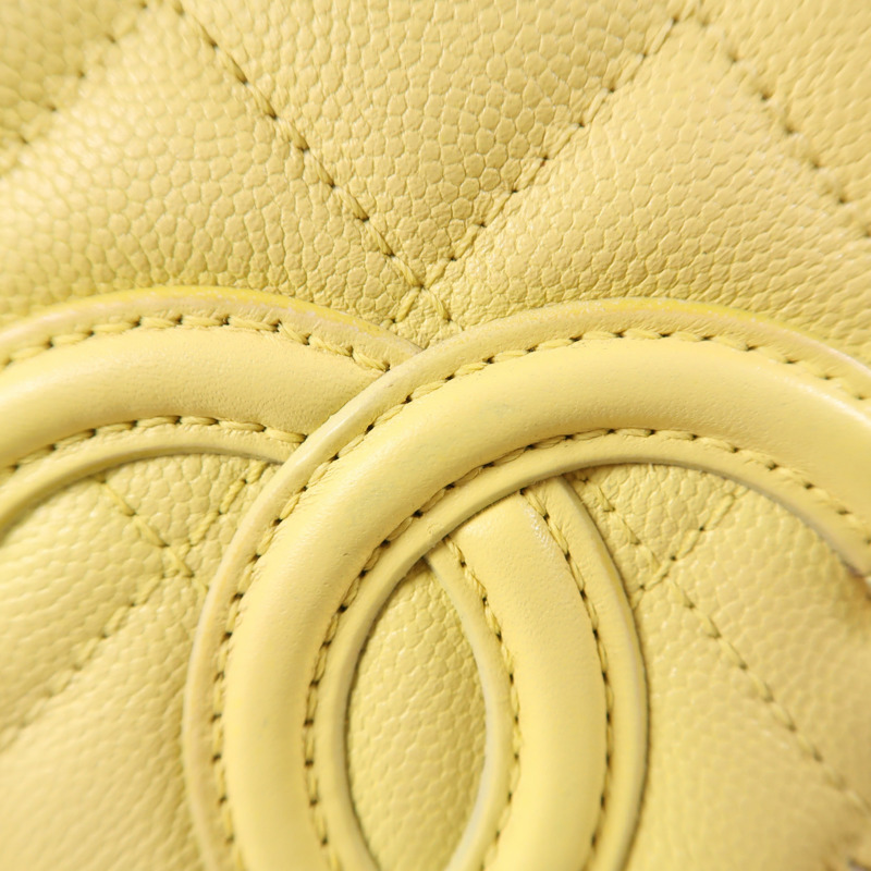 CHANEL 牛皮皮革Vanity Case金扣鏈帶手挽肩背兩用袋-13