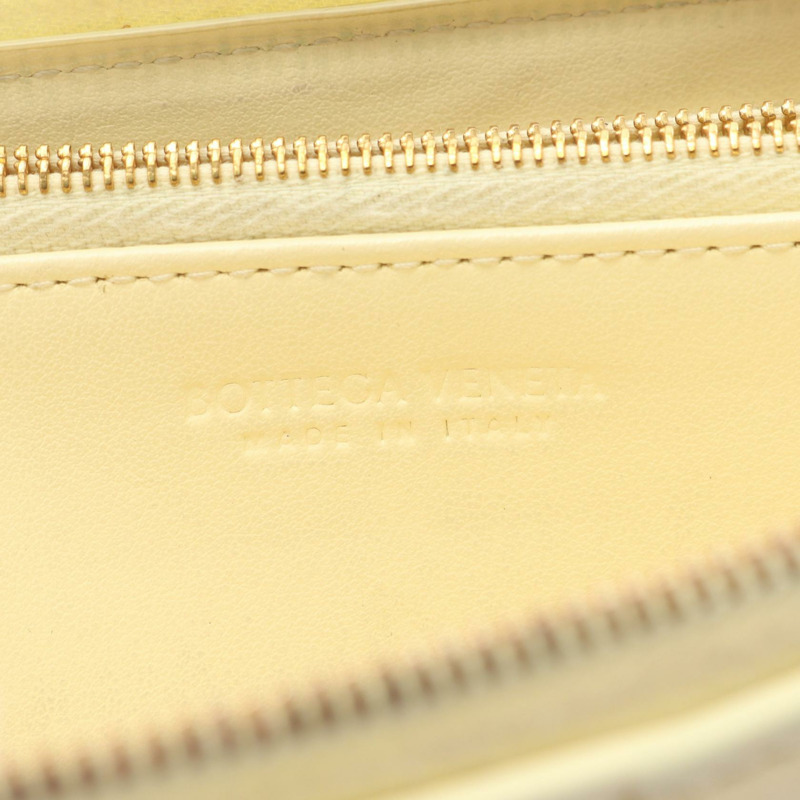 BOTTEGA VENETA 拉鍊皮夾 Cassette Maxi Intrecciato 長版皮夾 651368 皮革 黃色 二手 女士-3