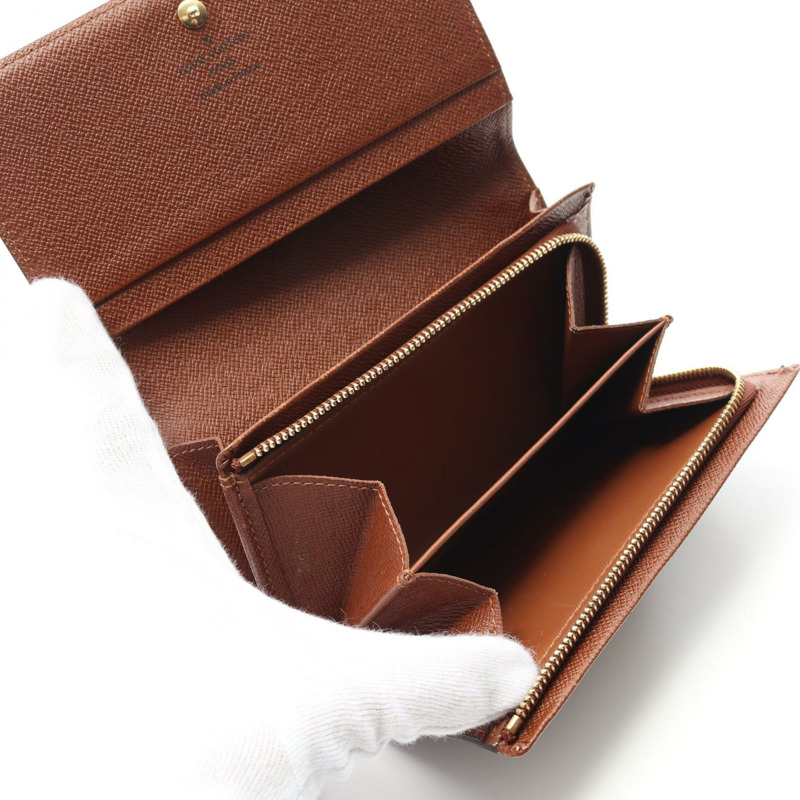 路易威登 Porte monnaie billets Tresor 錢包 錢包 M61730 Monogram 二手 LV-2