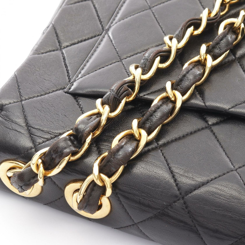 CHANEL Jumbo Matelasse 30 肩背包 A04412 羔羊皮 黑色 二手 CC-8