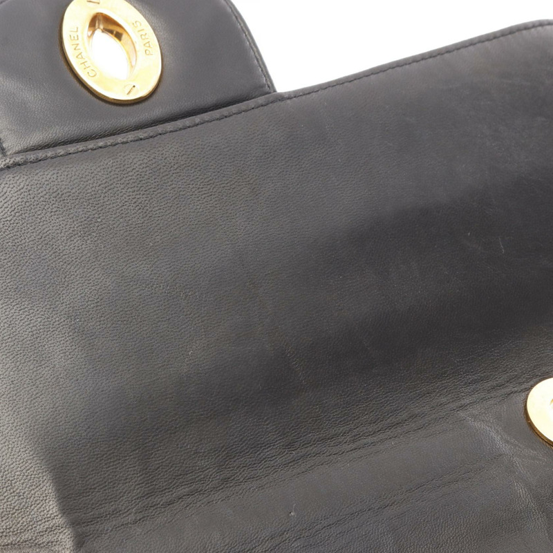 CHANEL Jumbo Matelasse 30 肩背包 A04412 羔羊皮 黑色 二手 CC-10