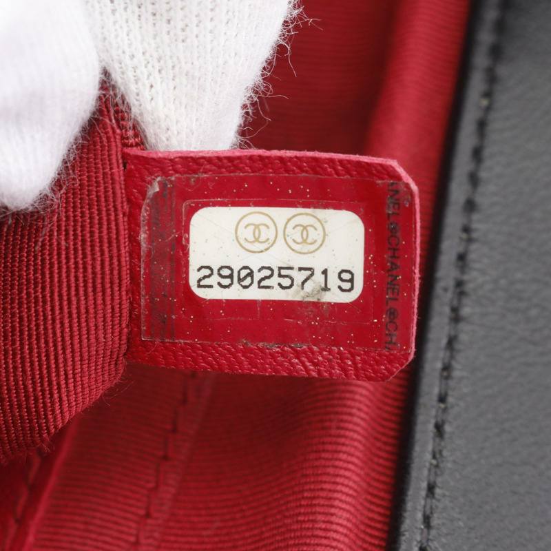 CHANEL 手提鏈條單肩包 AS1357 小羊皮 綿羊皮 黑色 二手 GHW CC-4