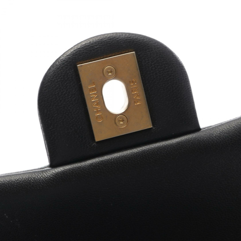 CHANEL 手提鏈條單肩包 AS1357 小羊皮 綿羊皮 黑色 二手 GHW CC-6
