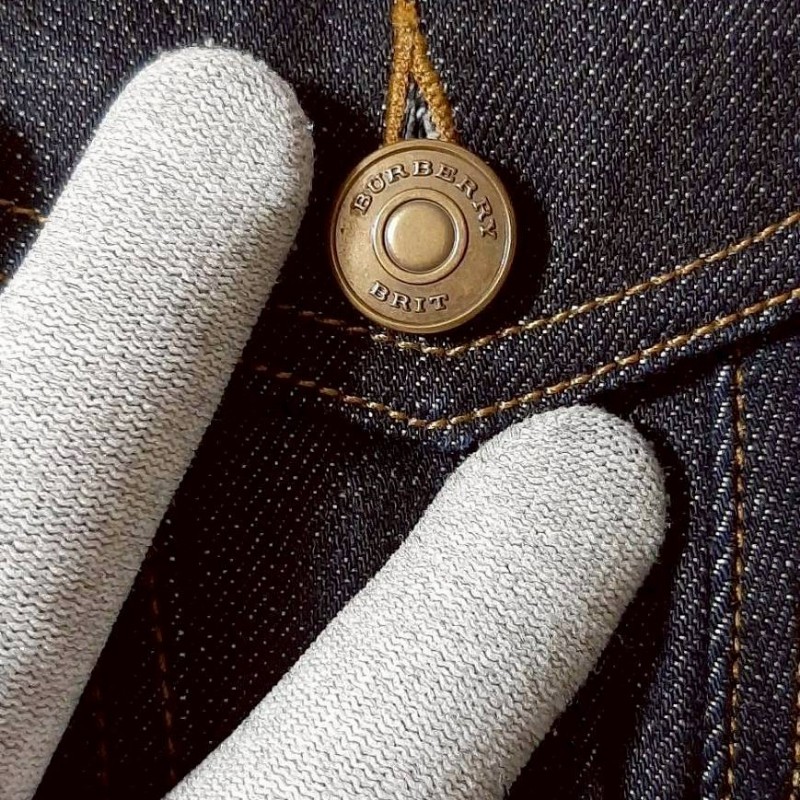 正品BURBERRY STITCH DENIM 女深藍原色彈性牛仔外套XS-5