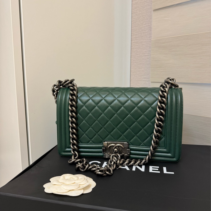 Chanel boy 25 墨綠-0