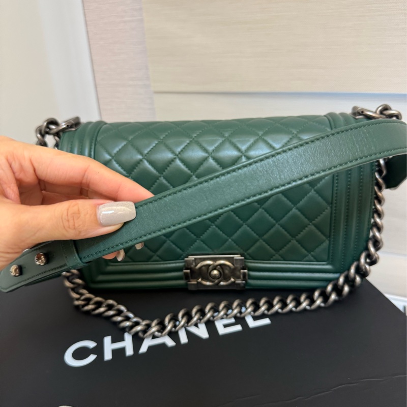 Chanel boy 25 墨綠-2