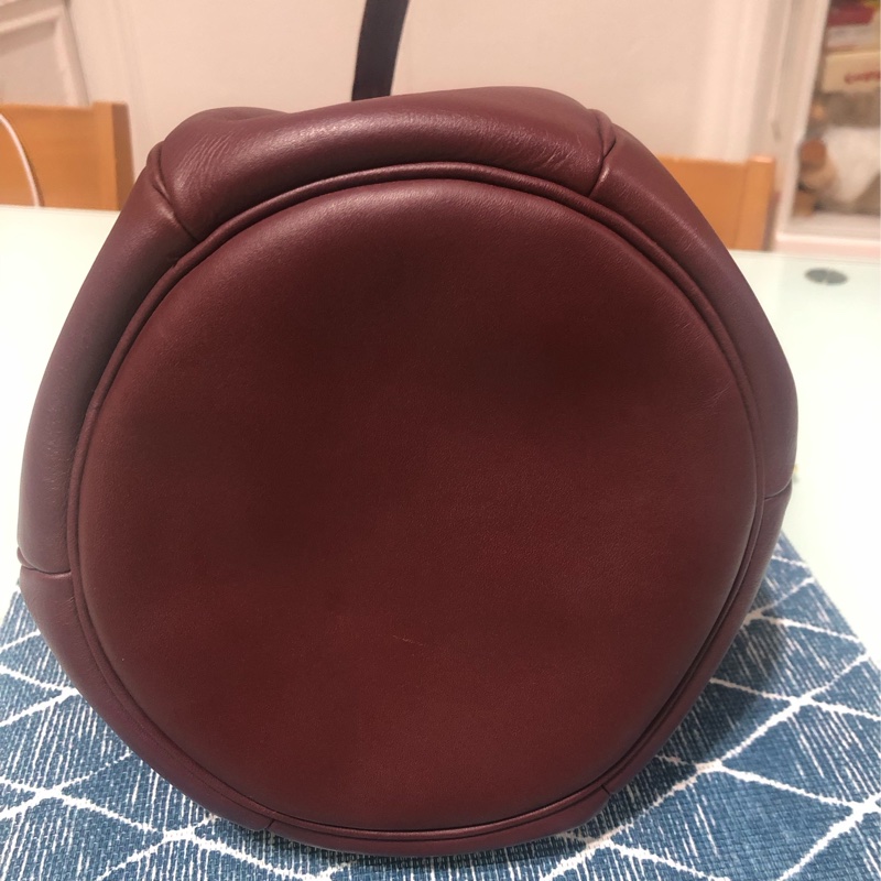 Cartier Vintage卡地亞經典水桶包-波爾多紅-3