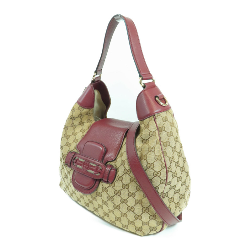 GUCCI 帆布Tote Bag金扣手挽肩背兩用袋-2