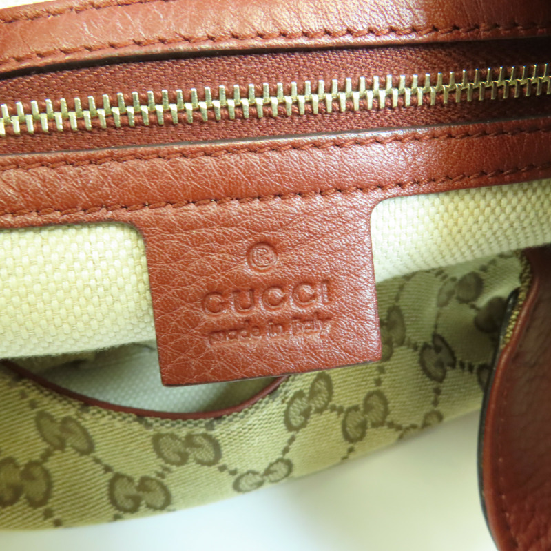 GUCCI 帆布Tote Bag金扣手挽肩背兩用袋-5