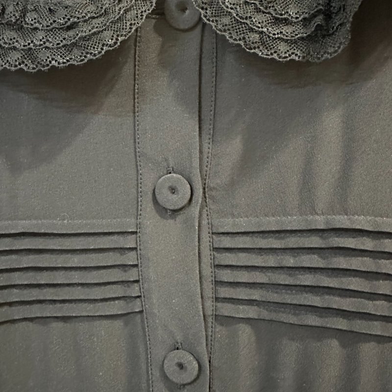 【美收精品】Fendi黑色蕾絲邊長裙 2-704-2