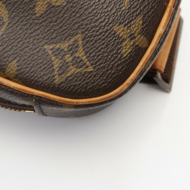 LOUIS VUITTON Pochette Gange Monogram 腰包 身體包 M51870 PVC 塗層帆布皮革 棕色 二手 男女通用-5