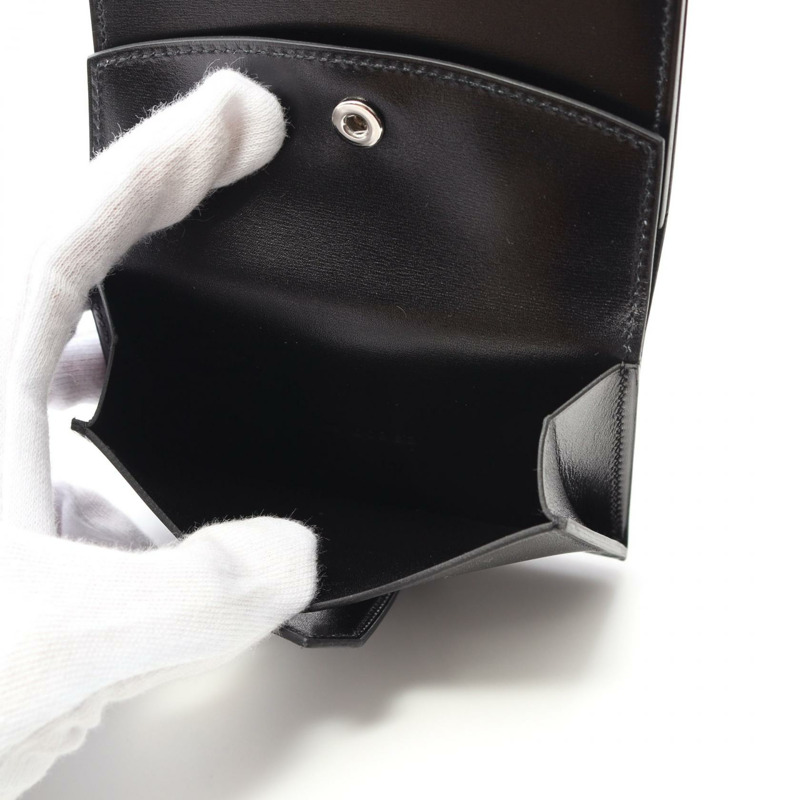 愛馬仕 Bearn 迷你卡包,附盒子,小牛皮,黑色 SHW-7