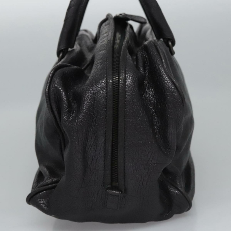 【日本直送】BOTTEGA VENETA 山羊皮手提包 黑色皮革 正品 mr1050V-3