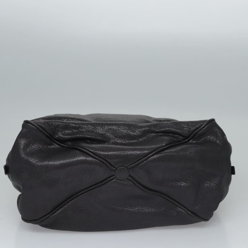 【日本直送】BOTTEGA VENETA 山羊皮手提包 黑色皮革 正品 mr1050V-4