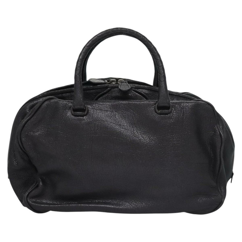 【日本直送】BOTTEGA VENETA 山羊皮手提包 黑色皮革 正品 mr1050V-12