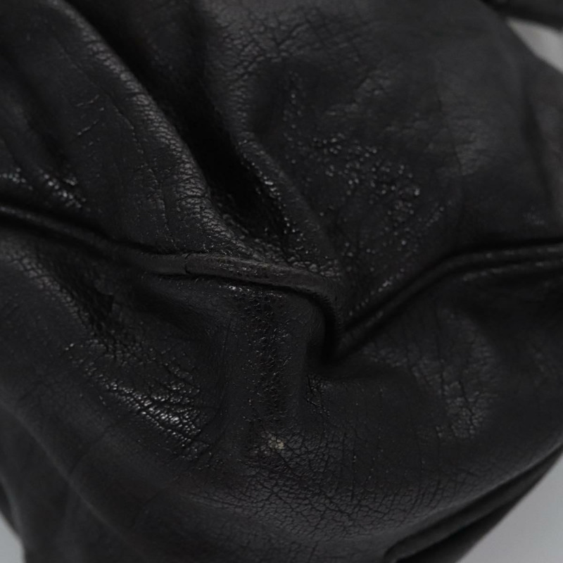 【日本直送】BOTTEGA VENETA 山羊皮手提包 黑色皮革 正品 mr1050V-13