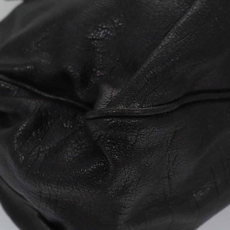 【日本直送】BOTTEGA VENETA 山羊皮手提包 黑色皮革 正品 mr1050V-14