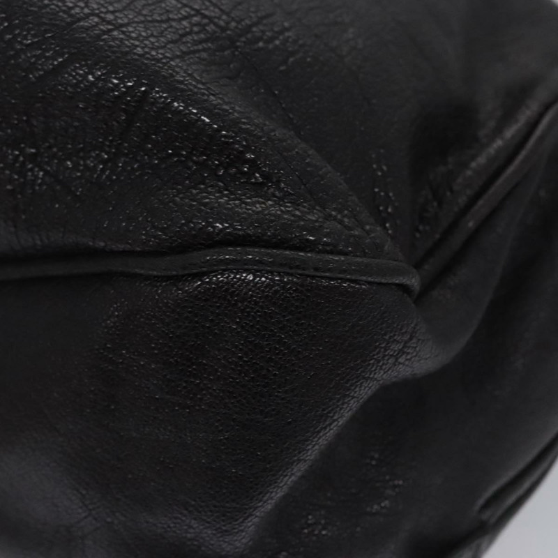 【日本直送】BOTTEGA VENETA 山羊皮手提包 黑色皮革 正品 mr1050V-15