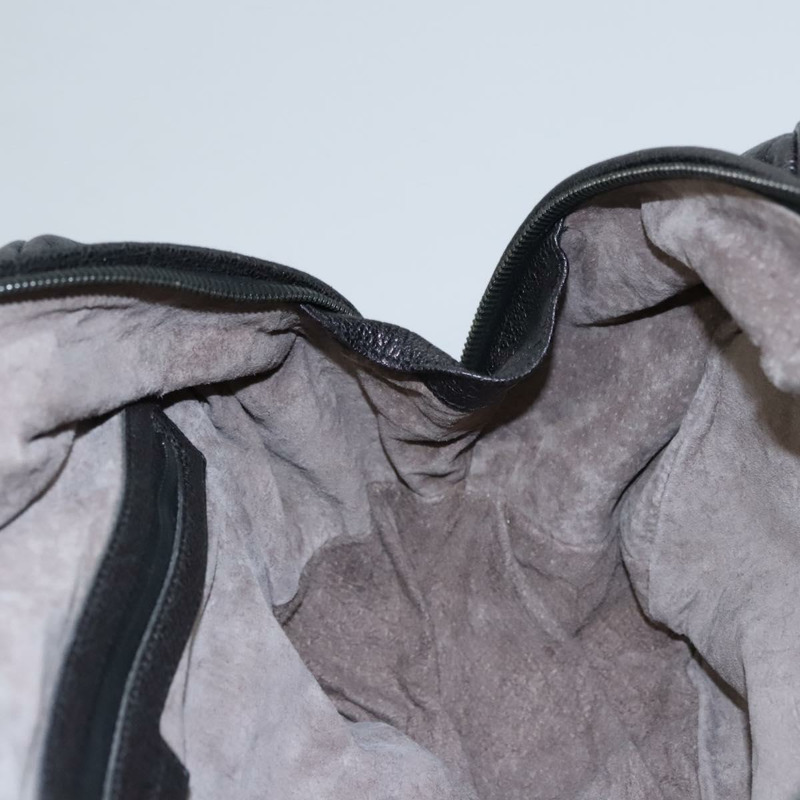 【日本直送】BOTTEGA VENETA 山羊皮手提包 黑色皮革 正品 mr1050V-17