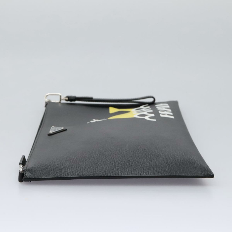 【日本直送】PRADA 手拿包 皮革 2 用 黑色 正品 PP352AV-2